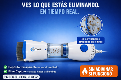 V-Comb | Cepillo Aspirador Antipiojos