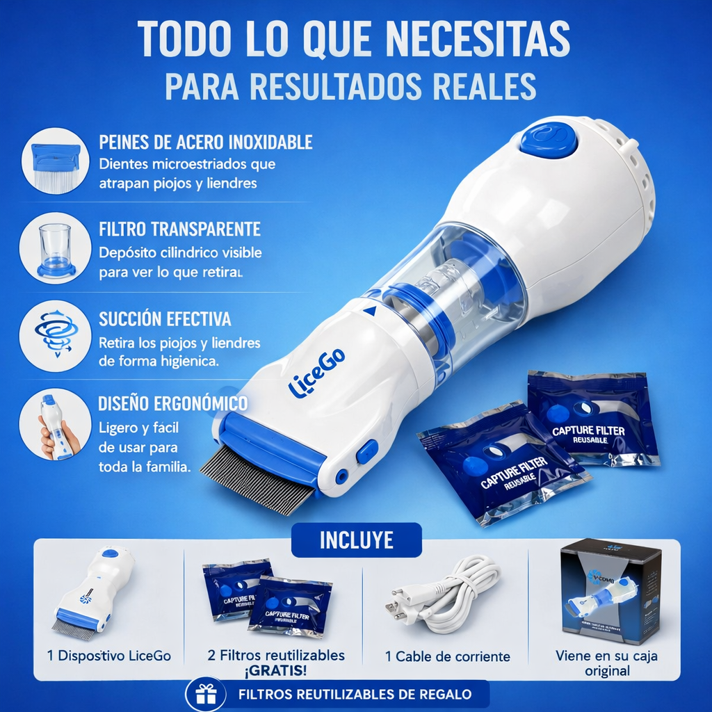 V-Comb | Cepillo Aspirador Antipiojos