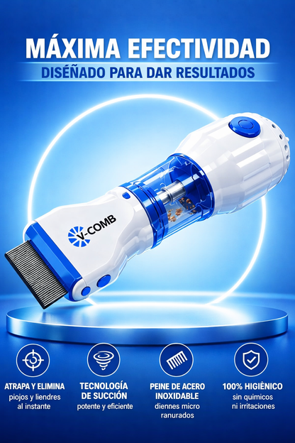 V-Comb | Cepillo Aspirador Antipiojos
