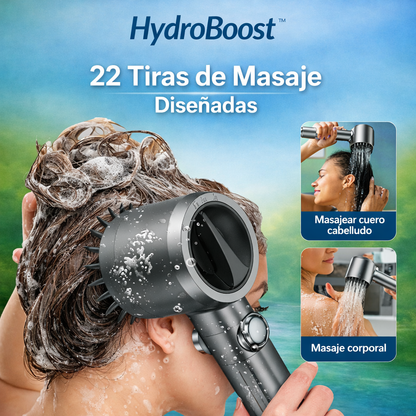HydroBoost™ | Regadera Turbo Con Filtro Purificador