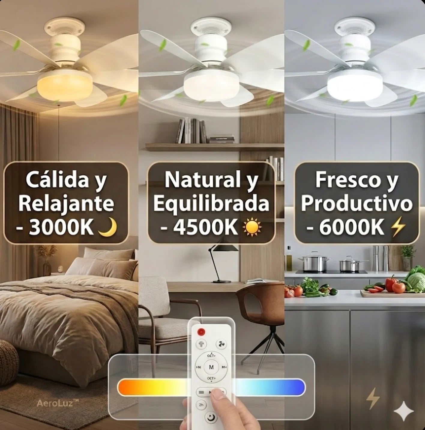 BreezeLite™ | Foco/Ventilador 2 en 1