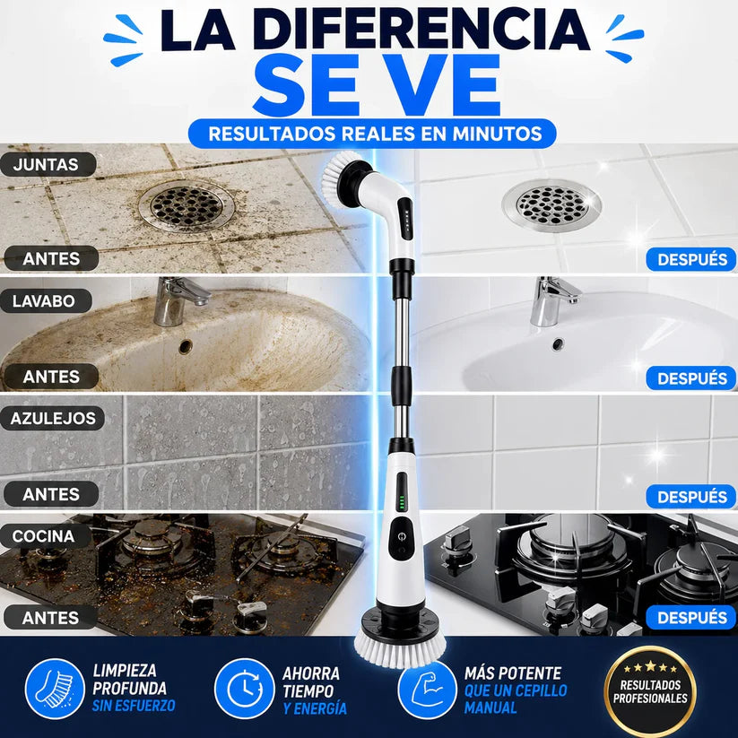 MultiScrub Pro | Cepillo Limpiador Recargable 9 en 1