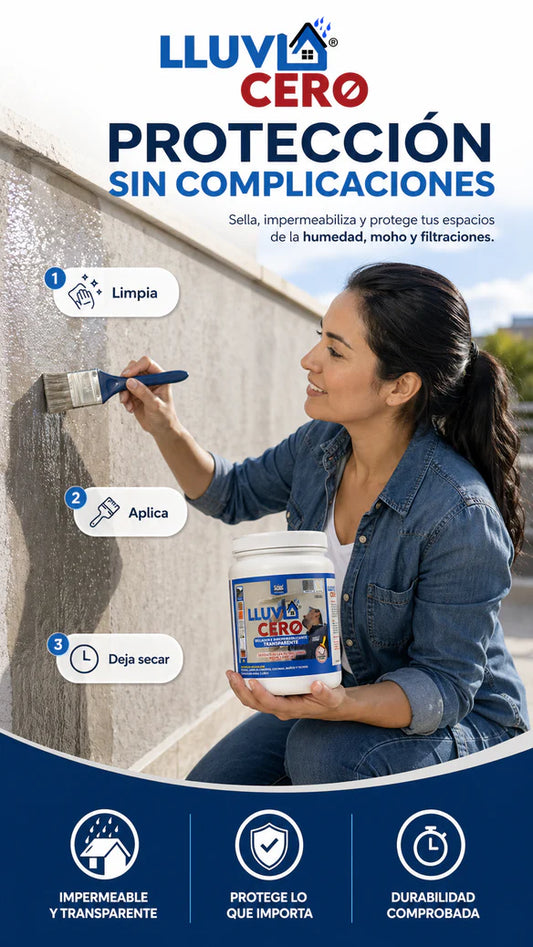 Lluvia Cero | Impermeabilizante (Pack 3.5L/Cinta y Brocha)