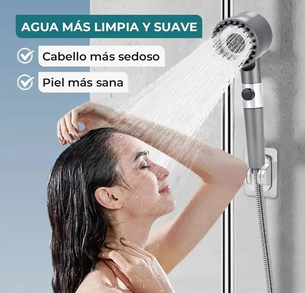 HydroBoost™ | Regadera Turbo Con Filtro Purificador