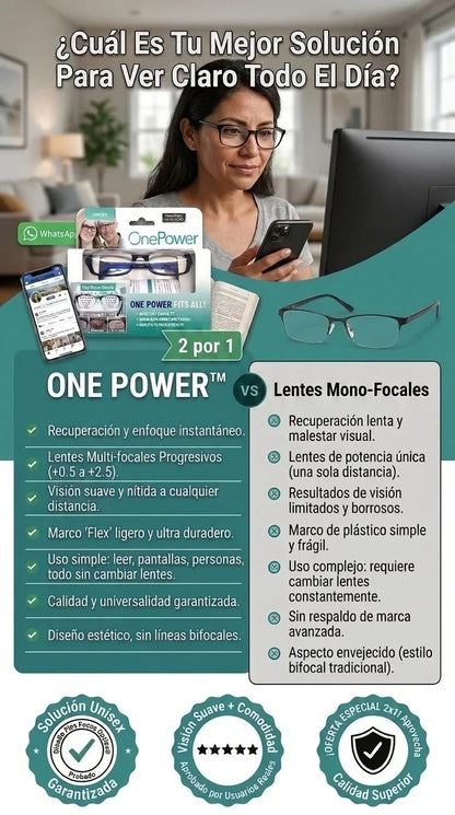 One Power | Lentes Multifocales. (Mega Oferta 2X1)