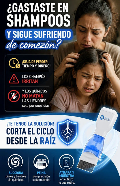 V-Comb | Cepillo Aspirador Antipiojos